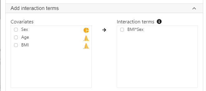 add interaction terms